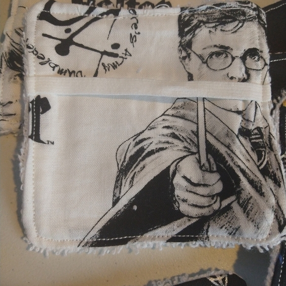 Copy - Homemade reusable makeup remover/ face scrubber. Harry Potter designs. 1… - Picture 4 of 9